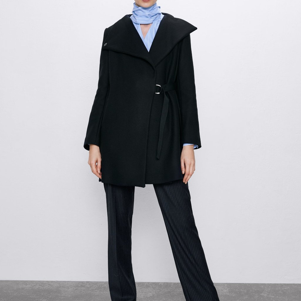 Zara DoubleBreasted CoatBlack8671744